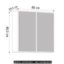 Ver imagem 4 de Armário de Cozinha 80cm 2 Portas de Vidro Minsk Freijó Z06 - Mpozenato