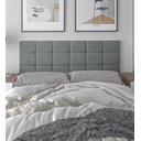 Ver imagem 2 de Cabeceira Suspensa Almofada Cama Casal Box Queen King 160x55 Modelo Calipha Cinza
