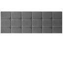 Ver imagem 1 de Cabeceira Suspensa Almofada Cama Casal Box Queen King 160x55 Modelo Calipha Cinza