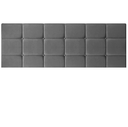 Ver imagem 1 de Cabeceira Suspensa Almofada Cama Casal Box Queen King 160x55 Modelo Calipha Cinza