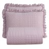 Colcha Babado Casal Fluffy 3pçs Rosé - 2