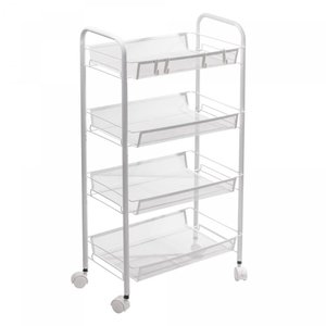 Carrinho Organizador com Rodinhas Branco 44cm X 26cm X 83cm