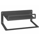 Ver imagem 1 de Toalheiro com Prateleira Cinza de Parede Suporte Porta Toalha Pendurador Decorativa