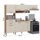 Ver imagem 2 de Armario Cozinha Fortaleza com 7 Portas e 2 Gavetas Canelato-off White Canelato-off White