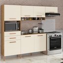 Ver imagem 4 de Armario Cozinha Fortaleza com 7 Portas e 2 Gavetas Canelato-off White Canelato-off White
