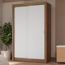 Ver imagem 1 de Guarda-roupa Solteiro 2 Portas de Correr 4 Gavetas Rustic/branco Vivare Plus Madesa Rustic/branco