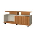 Ver imagem 2 de Rack Topázio para Tv até 52 Polegadas com 5 Rodízios Móveis Naturalle/off-white/ripado