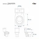 Ver imagem 4 de Tampa de Vaso Poliéster Jasmin Branco para Bacia Fiori