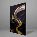 Ver imagem 2 de Quadro Decorativo Abstract Golden River Relevo