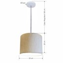 Ver imagem 2 de Lustre Luminária Pendente Vivare Free Lux Pe-4106br Cúpula em Tecido 20x25cm