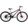 Bicicleta Aro 29 Lançamento Tamanho 13 Rebaixado em Aço 12 Velocidades Freio a Disco - Branco/Rosa - 1