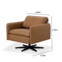 Ver imagem 3 de Poltrona Haut Giratória 360° Decorativa Luxo Moderna Confortável Premium Livintus Leather