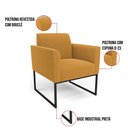 Ver imagem 4 de Namoradeira e 2 Poltronas Industrial Preto Marisa Bouclê Mostarda D03 - D’Rossi