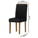 Ver imagem 3 de Cadeira para Mesa de Jantar Amanda Kit 2 Peças Ype Veludo Preto – New Ceval