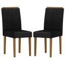 Ver imagem 1 de Cadeira para Mesa de Jantar Amanda Kit 2 Peças Ype Veludo Preto – New Ceval