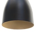 Ver imagem 4 de Kit 2 Pendente Soft Poptem Cone Aluminio Preto e Dourado Luminária Lustre 18cm Sala