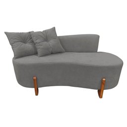 Namoradeira Sofá Feijão Luna Orgânica Suede Cinza - 1