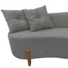 Namoradeira Sofá Feijão Luna Orgânica Suede Cinza - 5