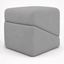 Ver imagem 3 de Kit 2 Puffs Sense Bouclé Premium Assento Extra Decorativo para Sala Quarto Design Moderno Cinza