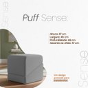 Ver imagem 6 de Kit 2 Puffs Sense Bouclé Premium Assento Extra Decorativo para Sala Quarto Design Moderno Cinza