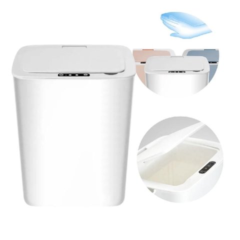 Lixeira Automatica 14L Cesto de Lixo com Sensor Inteligente para Cozinha Banheiro Casa Moderna Luxo 
