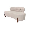 Ver imagem 2 de Sofá 2 Lugares Orgânico Curvo Tókio 150cm Couro Bege