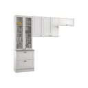 Ver imagem 1 de Kit de Cozinha Completa 3 Peças Americana (2 Armários + 1 Paneleiro) Cpt07 Branco - Henn