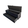 RECAMIER PUFF BAÚ SAPATEIRA COM GAVETA 1,38 CM PARA CAMA BOX PADRÃO - PRETO VELUDO - 3