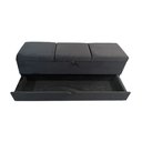 Ver imagem 1 de RECAMIER PUFF BAÚ SAPATEIRA COM GAVETA 1,38 CM PARA CAMA BOX PADRÃO - PRETO VELUDO