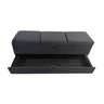RECAMIER PUFF BAÚ SAPATEIRA COM GAVETA 1,38 CM PARA CAMA BOX PADRÃO - PRETO VELUDO - 1
