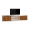 RACK VALENCIA 2 PORTAS PARA TV 70'' 2,20CM  Off White e Naturalle - 1