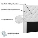 Ver imagem 4 de Cabeceira Cama Box Casal King Dora Estofada em Corino Branco Loja Sheep
