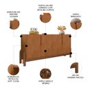 Ver imagem 6 de Buffet Aparador 4 Portas Sala de Jantar Nay C14 Cedro - Mpozenato