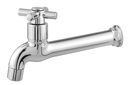 Ver imagem 2 de Torneira Tanque Jardim Cozinha Parede ABS 1058 C-31 ¼ Volta:Prateado