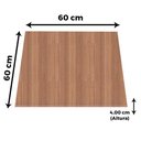 Ver imagem 4 de Mesa Zeta Ferro Branco 75 Cm (alt) Disco Redondo Tampo Mdp Quadrado 60 Cm Larg X 2,50 Cm Alt Noce