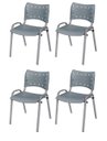 Ver imagem 2 de Cadeira Iso Base Cinza Escola, Escritório - Kit 4 Un