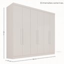 Ver imagem 3 de Guarda-Roupa Casal Modulado de Canto 11 Portas 4 Gavetas Multimóveis Branco