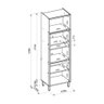 Paneleiro Torre Quente Allure 0,70m Linea Jequitiba/gris Fosco - 5