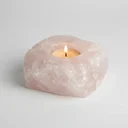 Ver imagem 1 de Porta-Velas em Pedra Natural Quartzo Rosa Bruto