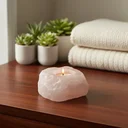 Ver imagem 3 de Porta-Velas em Pedra Natural Quartzo Rosa Bruto