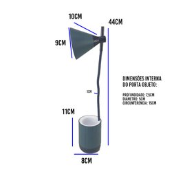 Luminaria de Mesa Touch Abajur Led Iluminado Flexivel Porta Objetos Organizador Lapis Canetas - 2