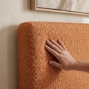 Ver imagem 4 de Cabeceira Painel Suspenso Casal 160 cm Luna Retangular Boucle Terracota Artte