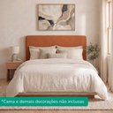 Ver imagem 7 de Cabeceira Painel Suspenso Casal 160 cm Luna Retangular Boucle Terracota Artte