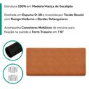 Ver imagem 5 de Cabeceira Painel Suspenso Casal 160 cm Luna Retangular Boucle Terracota Artte