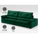 Ver imagem 5 de Sofá com Carregador Usb e Molas no Assento Retrátil Reclinável Nice 2,10m Velosuede - Netsofas