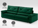 Ver imagem 5 de Sofá com Carregador Usb e Molas no Assento Retrátil Reclinável Nice 2,10m Velosuede - Netsofas