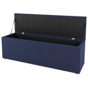 Ver imagem 5 de Cabeceira E Baú Cama Box King Size Grace 195cm Suede Azul