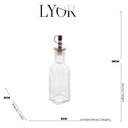 Ver imagem 4 de Garrafa de Vidro para Azeite com Bico Dosador 200ml Lyor Frasco Tampa Preta Transparente