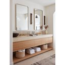 Ver imagem 1 de Espelho Retangular com Moldura Metal Decorativo Sala Hall Parede 70x50 Cm