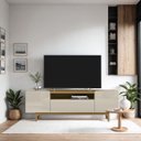Ver imagem 1 de Rack para TV até 75 0,60 x 1,80 Corby-Tauari-Off White Brilho-Edecasamoveis